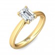 FlyerFit® 18K Yellow Gold Solitaire Engagement Ring