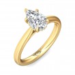 FlyerFit® 18K Yellow Gold Solitaire Engagement Ring