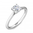 FlyerFit® Platinum Solitaire Engagement Ring