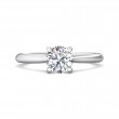 FlyerFit® Platinum Solitaire Engagement Ring