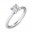 FlyerFit® Platinum Solitaire Engagement Ring