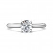 FlyerFit® 18K White Gold Solitaire Engagement Ring