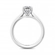 FlyerFit® 18K White Gold Solitaire Engagement Ring