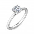 FlyerFit® 18K White Gold Solitaire Engagement Ring