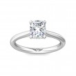 FlyerFit® 18K White Gold Solitaire Engagement Ring