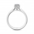 FlyerFit® 18K White Gold Solitaire Engagement Ring