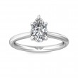 FlyerFit® 18K White Gold Solitaire Engagement Ring