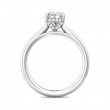 FlyerFit® 18K White Gold Solitaire Engagement Ring