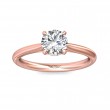 FlyerFit® 18K Pink Gold Solitaire Engagement Ring