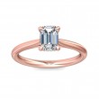 FlyerFit® 18K Pink Gold Solitaire Engagement Ring