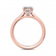 FlyerFit® 18K Pink Gold Solitaire Engagement Ring