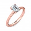 FlyerFit® 18K Pink Gold Solitaire Engagement Ring