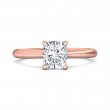 FlyerFit® 14K Pink Gold Solitaire Engagement Ring