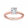 FlyerFit® 14K Pink Gold Solitaire Engagement Ring