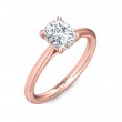 FlyerFit® 14K Pink Gold Solitaire Engagement Ring