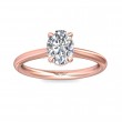 FlyerFit® 14K Pink Gold Solitaire Engagement Ring