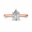 FlyerFit® 18K Pink Gold Solitaire Engagement Ring