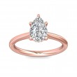 FlyerFit® 18K Pink Gold Solitaire Engagement Ring