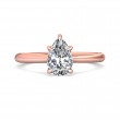 FlyerFit® 18K Pink Gold Solitaire Engagement Ring