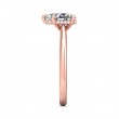 FlyerFit® 18K Pink Gold Solitaire Engagement Ring