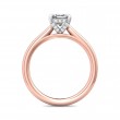 FlyerFit® 14K Pink Gold Shank And White Gold Top Solitaire Engagement Ring