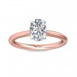 FlyerFit® 14K Pink Gold Shank And White Gold Top Solitaire Engagement Ring