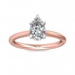 FlyerFit® 14K Pink Gold Shank And White Gold Top Solitaire Engagement Ring