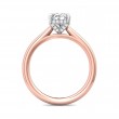 FlyerFit® 14K Pink Gold Shank And White Gold Top Solitaire Engagement Ring