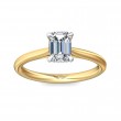 FlyerFit® 14K Yellow Gold Shank And Platinum Top Solitaire Engagement Ring