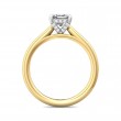 FlyerFit® 18K Yellow Gold Shank And Platinum Top Solitaire Engagement Ring