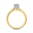 FlyerFit® 18K Yellow Gold Shank And White Gold Top Solitaire Engagement Ring