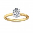 FlyerFit® 14K Yellow Gold Shank And Platinum Top Solitaire Engagement Ring