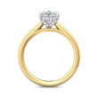 FlyerFit® 14K Yellow Gold Shank And Platinum Top Solitaire Engagement Ring