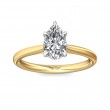 FlyerFit® 14K Yellow and 14K White Gold Solitaire Engagement Ring