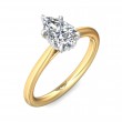 FlyerFit® 14K Yellow and 14K White Gold Solitaire Engagement Ring