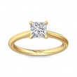 FlyerFit® 18K Yellow Gold Solitaire Engagement Ring