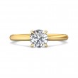 FlyerFit® 18K Yellow Gold Solitaire Engagement Ring