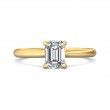 FlyerFit® 18K Yellow Gold Solitaire Engagement Ring