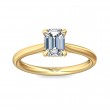 FlyerFit® 18K Yellow Gold Solitaire Engagement Ring