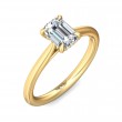 FlyerFit® 18K Yellow Gold Solitaire Engagement Ring