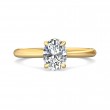 FlyerFit® 18K Yellow Gold Solitaire Engagement Ring