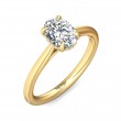 FlyerFit® 18K Yellow Gold Solitaire Engagement Ring