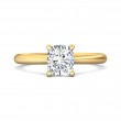 FlyerFit® 18K Yellow Gold Solitaire Engagement Ring