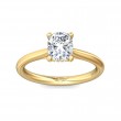 FlyerFit® 18K Yellow Gold Solitaire Engagement Ring