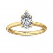 FlyerFit® 18K Yellow Gold Solitaire Engagement Ring