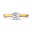 FlyerFit® 14K Yellow and 14K White Gold Solitaire Engagement Ring