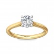 FlyerFit® 14K Yellow and 14K White Gold Solitaire Engagement Ring