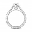 FlyerFit® 18K White Gold Vintage Engagement Ring