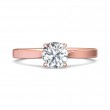 FlyerFit® 18K Pink Gold Solitaire Engagement Ring