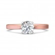 FlyerFit® 14K Pink Gold Shank And White Gold Top Solitaire Engagement Ring